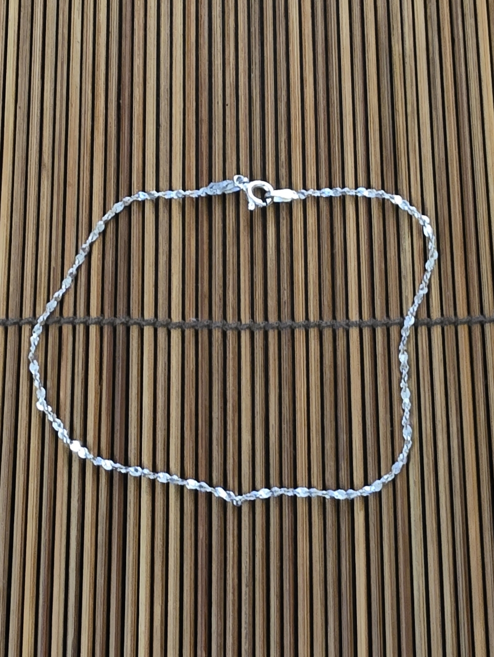 925 Silver Chain Ankle Bracelet (Vintage)